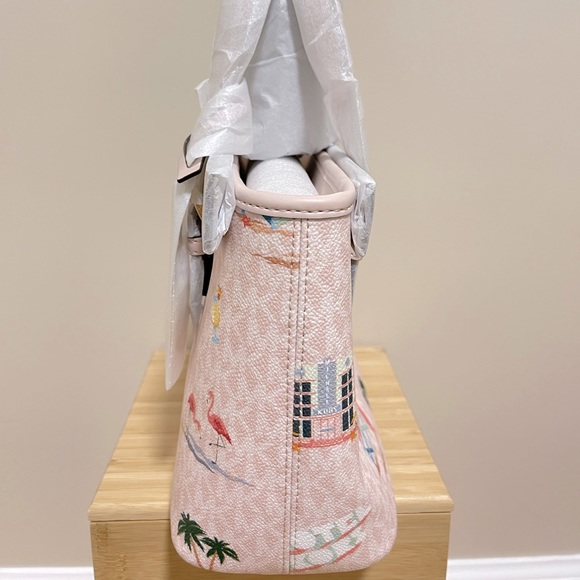 Michael Kors : Jet Set Travel Tropical Patterns Pink Tote Bag | NWT - Picture 3 of 6